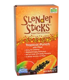 Tropical Punch + Fiber Slender Sticks, Now Foods 12 Sticks